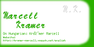 marcell kramer business card